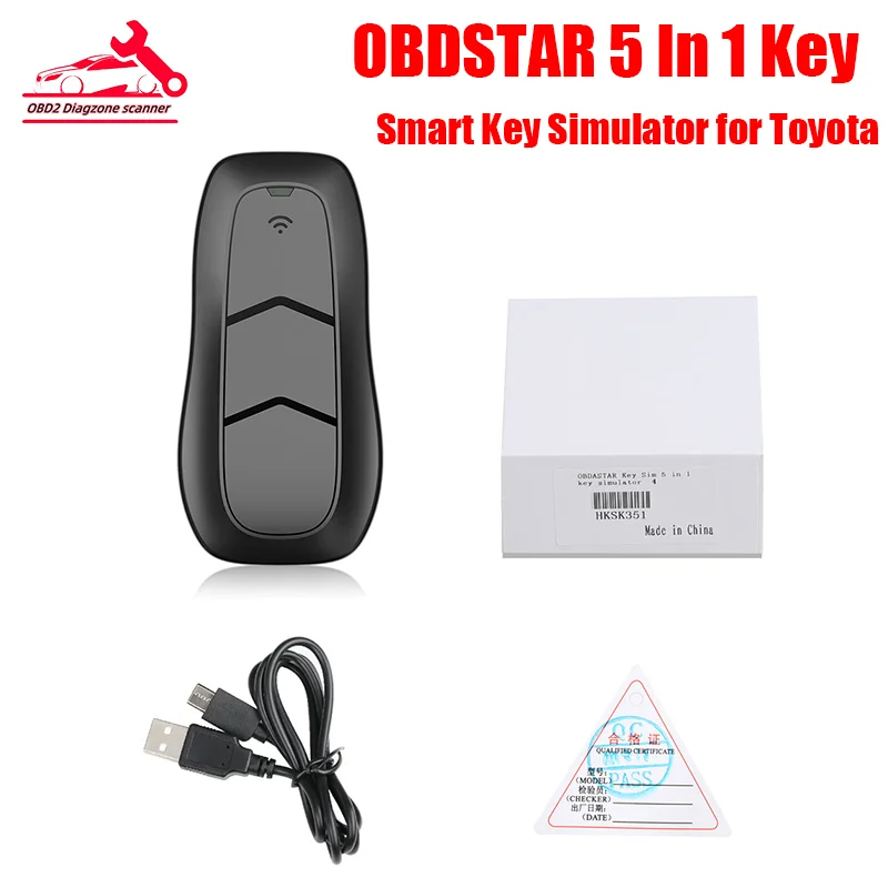 Obdstar 5 In 1 Key Sim Smart Key Simulator Obdstar 5 In1 Programmazione Chiave Per Auto Per Toyota Funziona Con X300 Dp/X300 Dp Plus/X300 Pro4