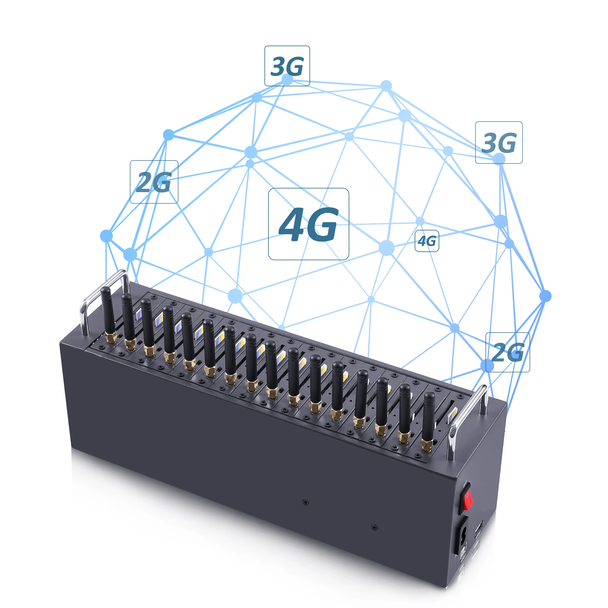 5% Di Sconto Sconto 4G 16 Porte Bulk Sms Modem Sms Broadcast Multi 16 Sims Lte Modem Invia/Ricevi Sms