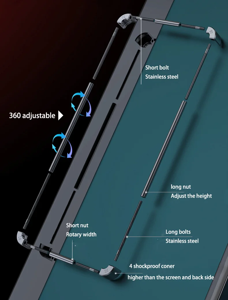 Custodia Paraurti Regolabile In Metallo Inossidabile Antiurto Per Asus Rog Phone 6 Pro Case Rog Phone 6 5 5S Pro Rog 6 Rog6 Cover
