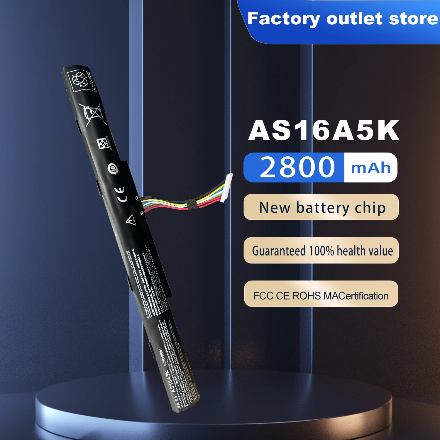 As16A5K  Laptop  Battery For Acer Aspire E15 E5-475G 523G 553G 575G 774G E5-575-59Qb E5-575 E5-575G-53Vg