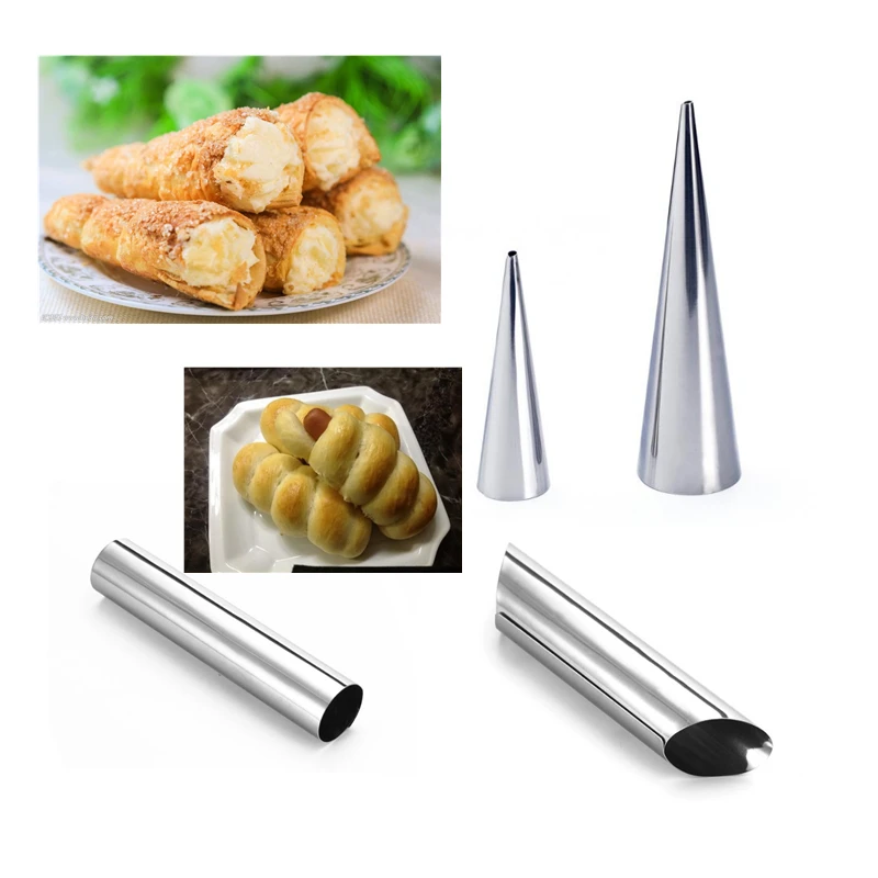 Coni In Acciaio Inossidabile Spirale Al Forno Cornetti Tubi Per Pane Corno Rotolo Di Pasticceria Utensili Da Cucina Forme Cannoli