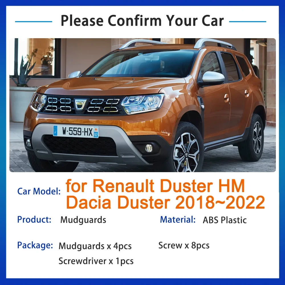 Parafanghi Per Renault Duster Hm 2018 2019 2020 2021 2022 Accessori Dacia Duster Parafanghi Parafango Anteriore Posteriore Ruote Flare
