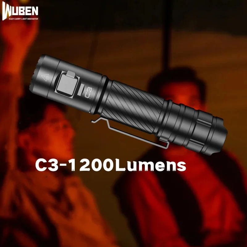 Torcia A Led Wuben C3 Usb Type-C Ricaricabile 1200 Lumen