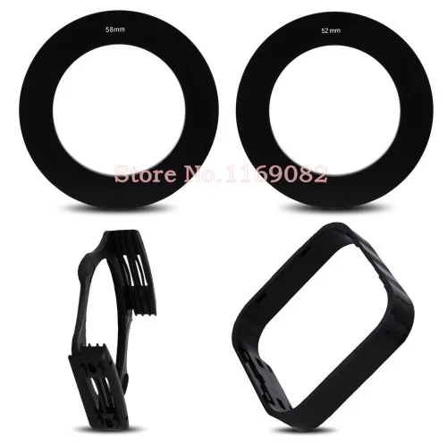 4 In 1 Piazza Hood & Filter Holder Filter + 52 Mm 58 Mm Anello Adattatore Per Cokin P Series