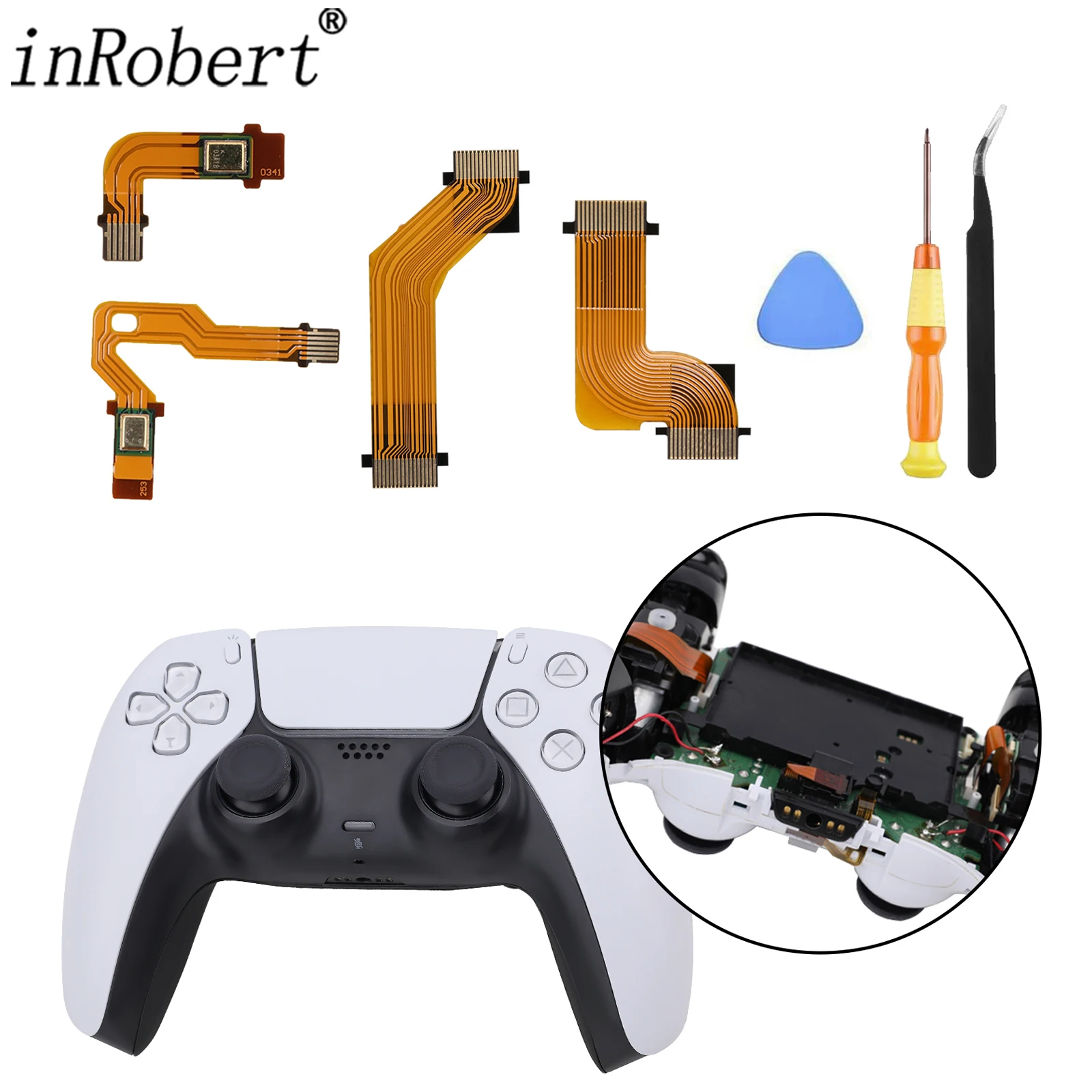 Sinistra Destra L2 R2 Motor Connect Ribbon Flex Cable Handle Button Board & Microphone & Touch Ribbon Flex Cable Per Controller Ps5