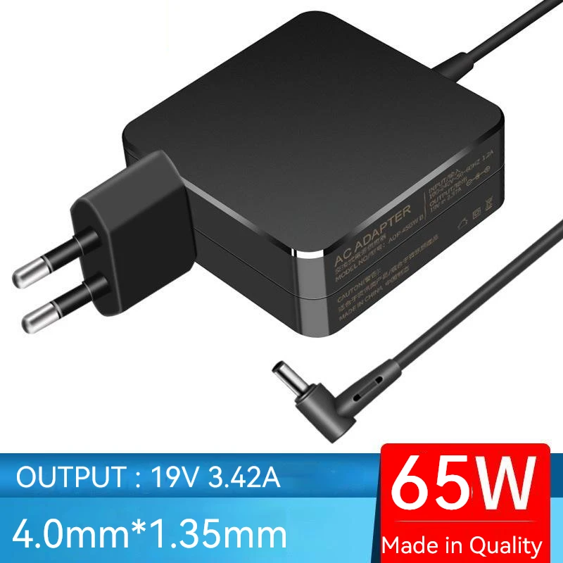 Caricabatterie Adattatore Ca Per Laptop 65W 19V 3.42A 4.0*1.35Mm Per Asus Zenbook Prime Ux32Vc Muslimexux50
