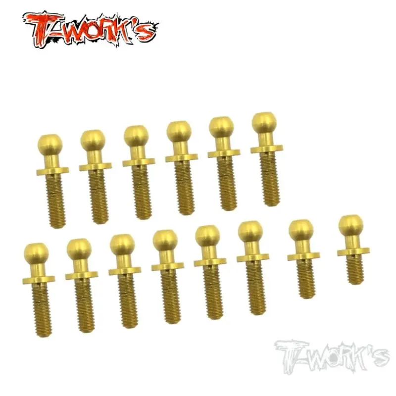 Originale T Works Tn-001-Yz2 Set Di Estremità A Sfera In Acciaio Rivestito Di Nitruro Di Titanio (Per Yokomo Yz-2) Parte Rc