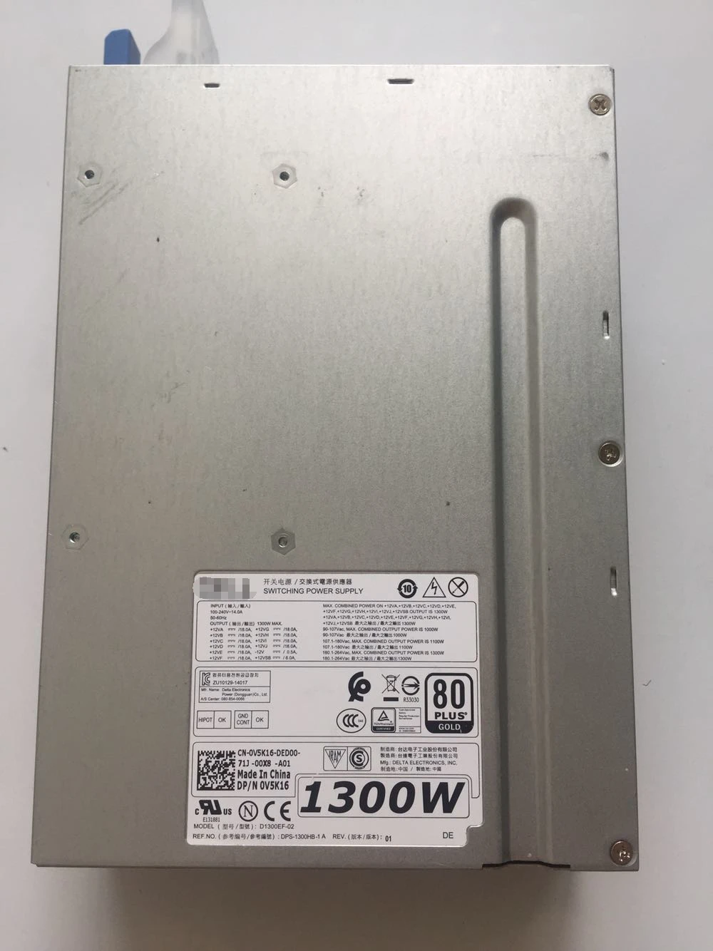 D1300Ef-01 D1300Ef-02 Per Alimentatore Workstation Dell T7810 T7910 1300W