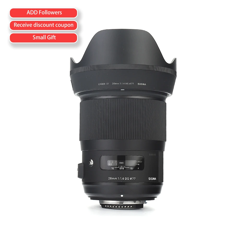 Sigma 28Mm F/1.4 Dg Hsm Art Lens Per Montaggio Canon Nikon Mount Sony E Mount