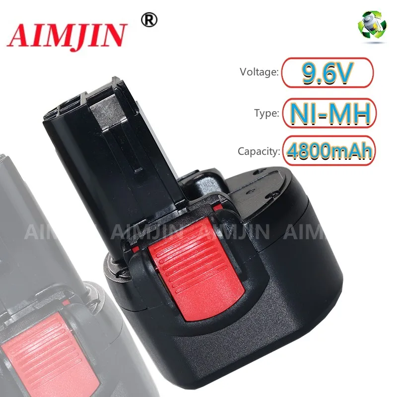 Batteria Ricaricabile Per Elettroutensili Ni-Mh 9.6V 4800Mah Per Bosch Psr 960 Bh984 Bat048 Bat119