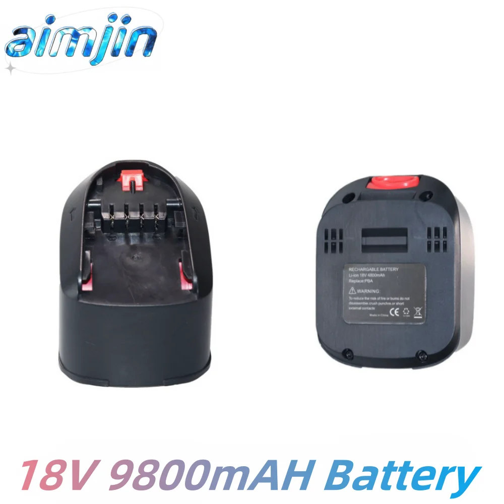 Batteria Agli Ioni Di Litio Da 9,8 Ah Per Elettroutensili Bosch 18V Tipo C Ahs48Li, Psb 18 Li-2,Pst 18 Li,Psr18Li-2 Fit Charger Al1810Cv, Al1830Cv