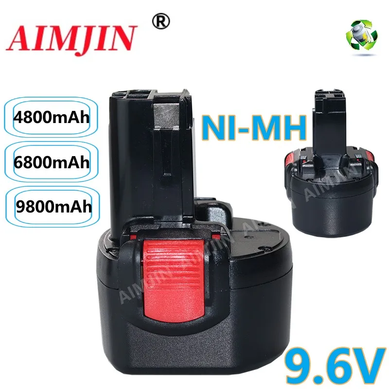 Batteria Ricaricabile Per Elettroutensili 9.6V 4800/6800/9800Mah Ni-Mh Per Bosch Psr 960 Bh984 Bat048 Bat119