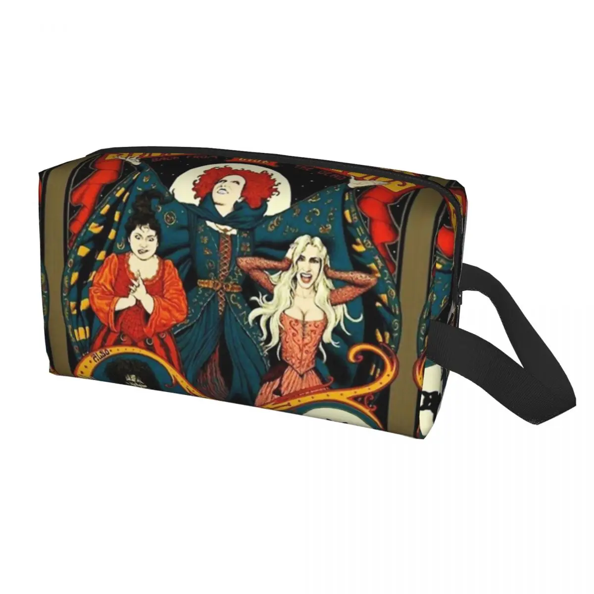 Sanderson Sisters Hocus Pocus Borsa Da Toilette Halloween Witch Movie Cosmetic Makeup Organizer Ladies Beauty Storage Dopp Kit Box