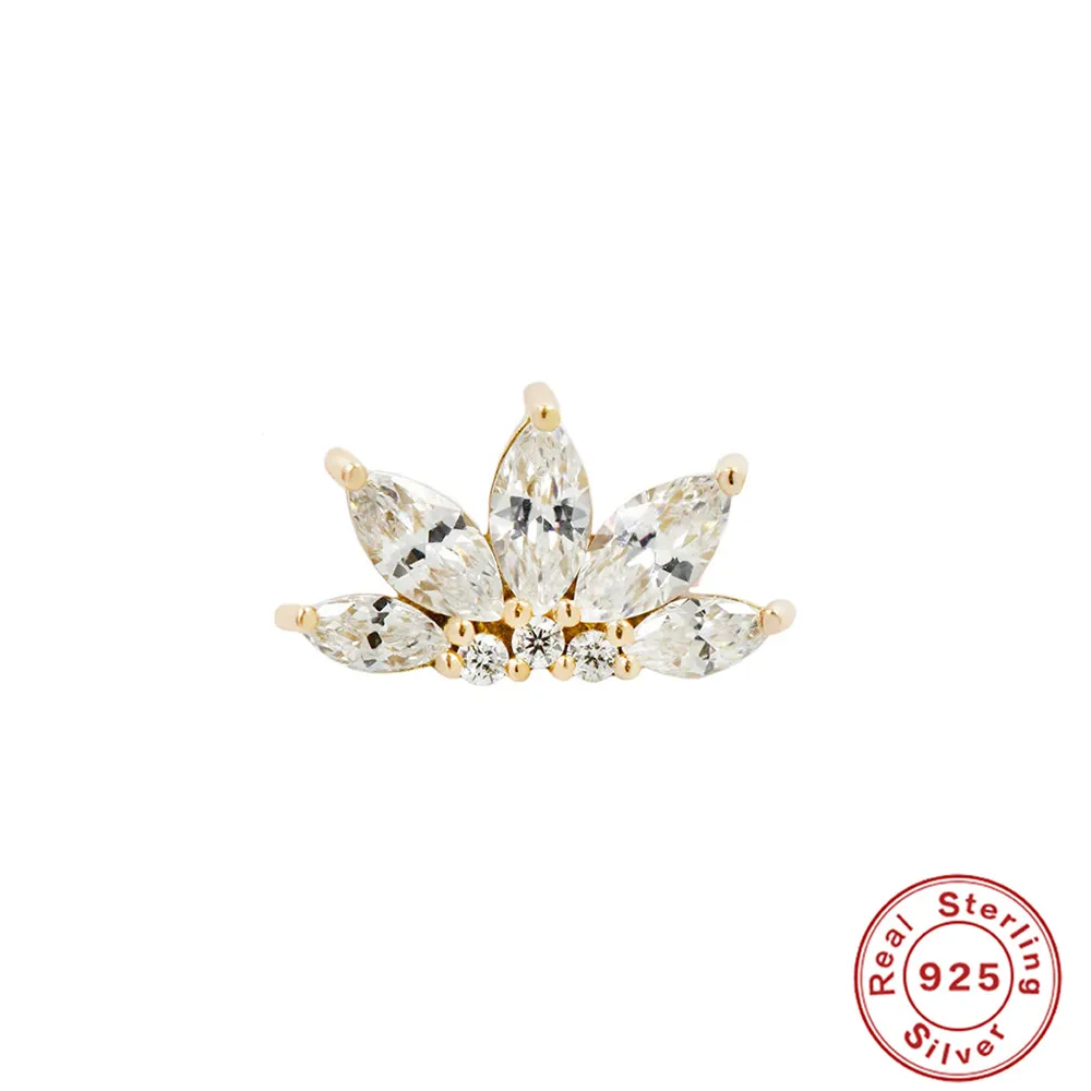 Boako Emperor Diamond Orecchini S925 Sterling Silver Single Horse Eye Piercing Jewelry Testa Piatta Accessori Di Lusso Regali Da Donna