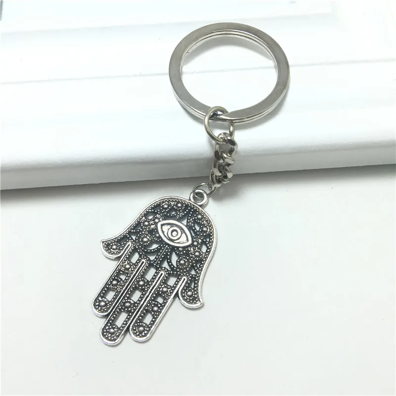 Bohemian Fashion Jewelry Palm Of Fatima Evil Eye Lega Portachiavi Bergamotto Outlet Di Fabbrica