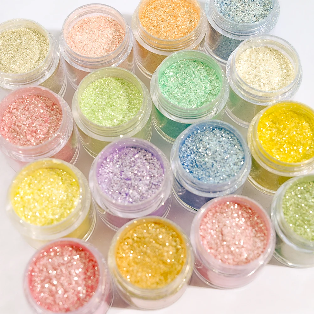 Net-5G Aurora Iridescent Opal Nail Glitter Powder Crystal Polarized Glitter Flakes Shiny Aurora Opal Paillettes Gel Polish Decor
