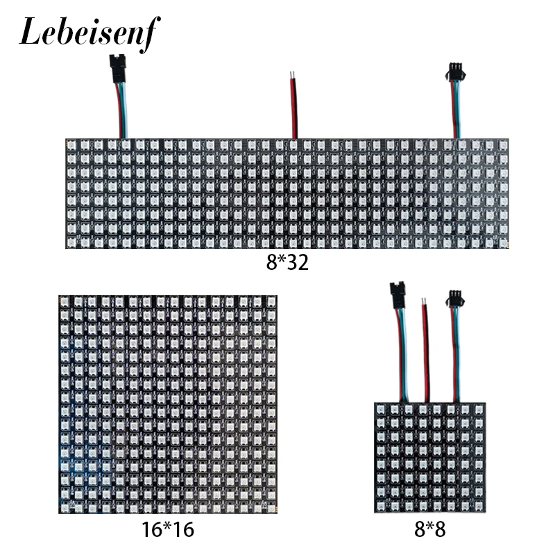1/5 Pz Ws2812B Rgb Indirizzabile Individualmente Flessibile Digitale Led Pannello Luminoso 2812 8X8 16X16 8X32 Dc5V Modulo Matrix Pixel Screen