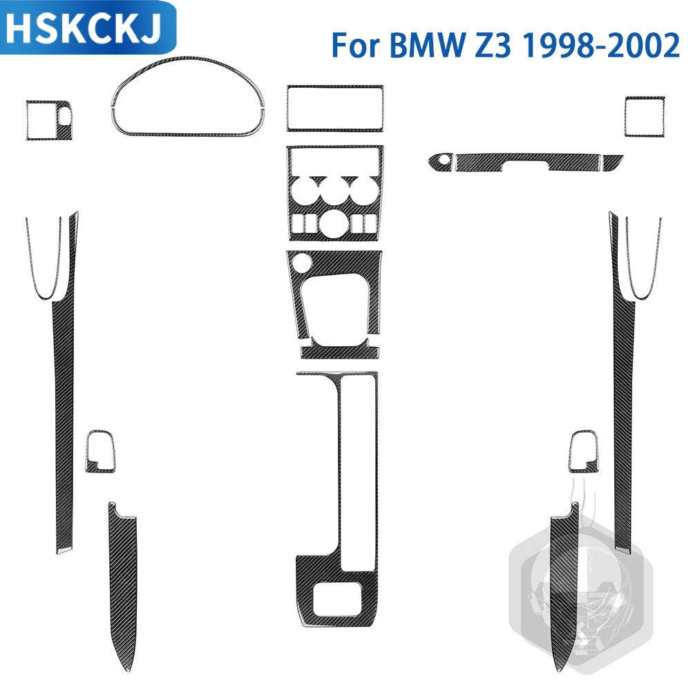 Per Bmw Z3 1998 1999 2000 2001 2002 Accessori In Fibra Di Carbonio Car Interior Control Grar Door Air Outlet Panel Trim Sticker