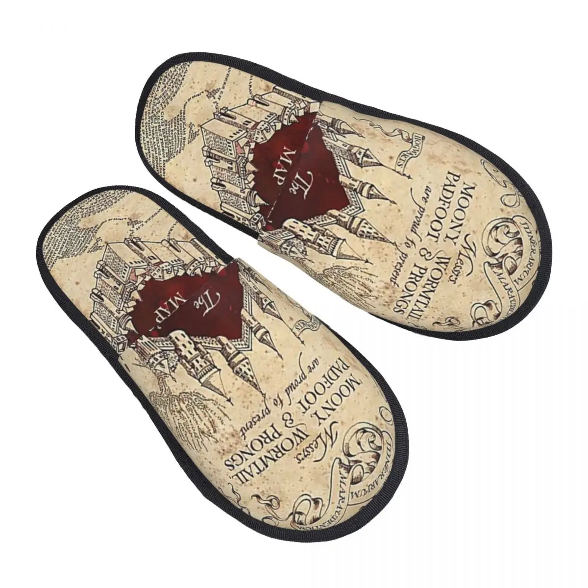 Magic Marauders Map House Pantofole Donna Comodi Vasi In Memory Foam Slip On Spa Slipper Shoes
