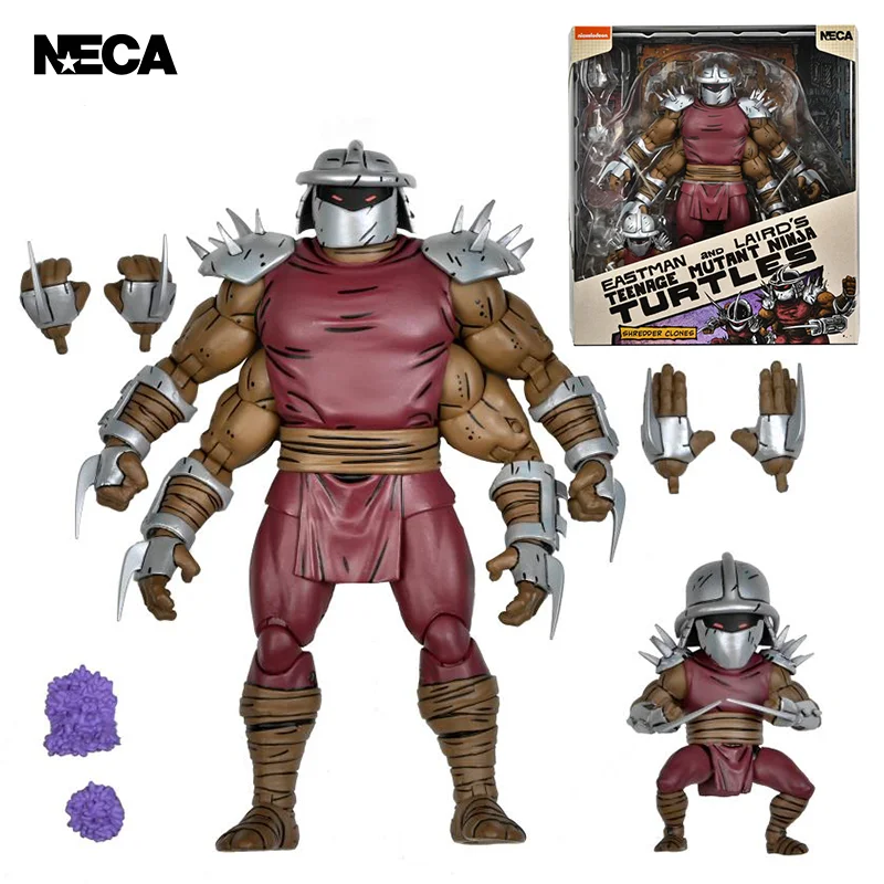 100% In Magazzino Originale Neca Turtles Deluxe Shredder Clone E Mini Shredder Mirage Comics Action Figures Toys