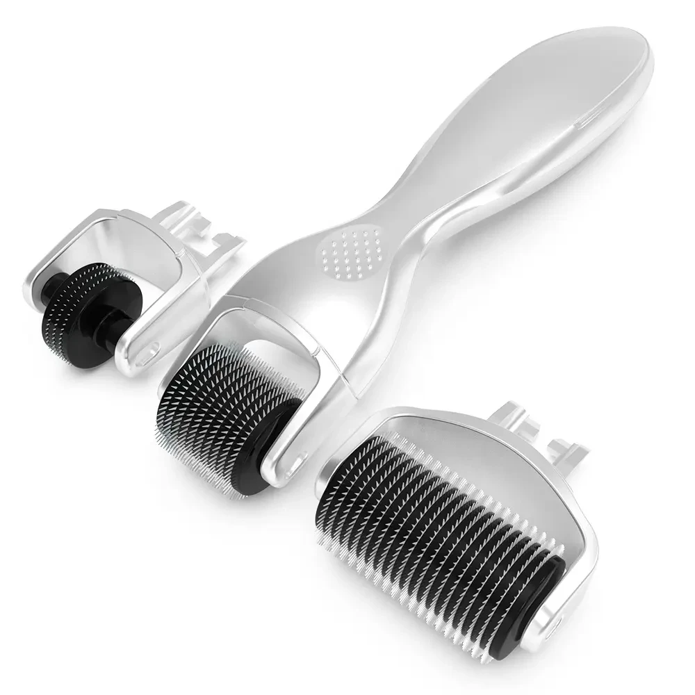 Drs 3 In1 Microneedling Derma Roller Kit 180/600/1200 Micro Aghi Medici In Acciaio Inossidabile Skincarer Mts Strumento Di Bellezza