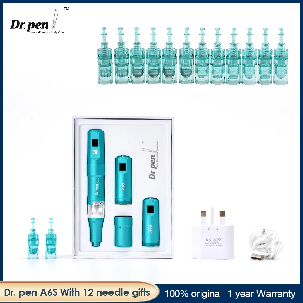 Derma Pen Authentic Professional Dr Pen Ultima A6S Con Cartuccia Ad Ago Wireless Microneedling Motor Skin Needling