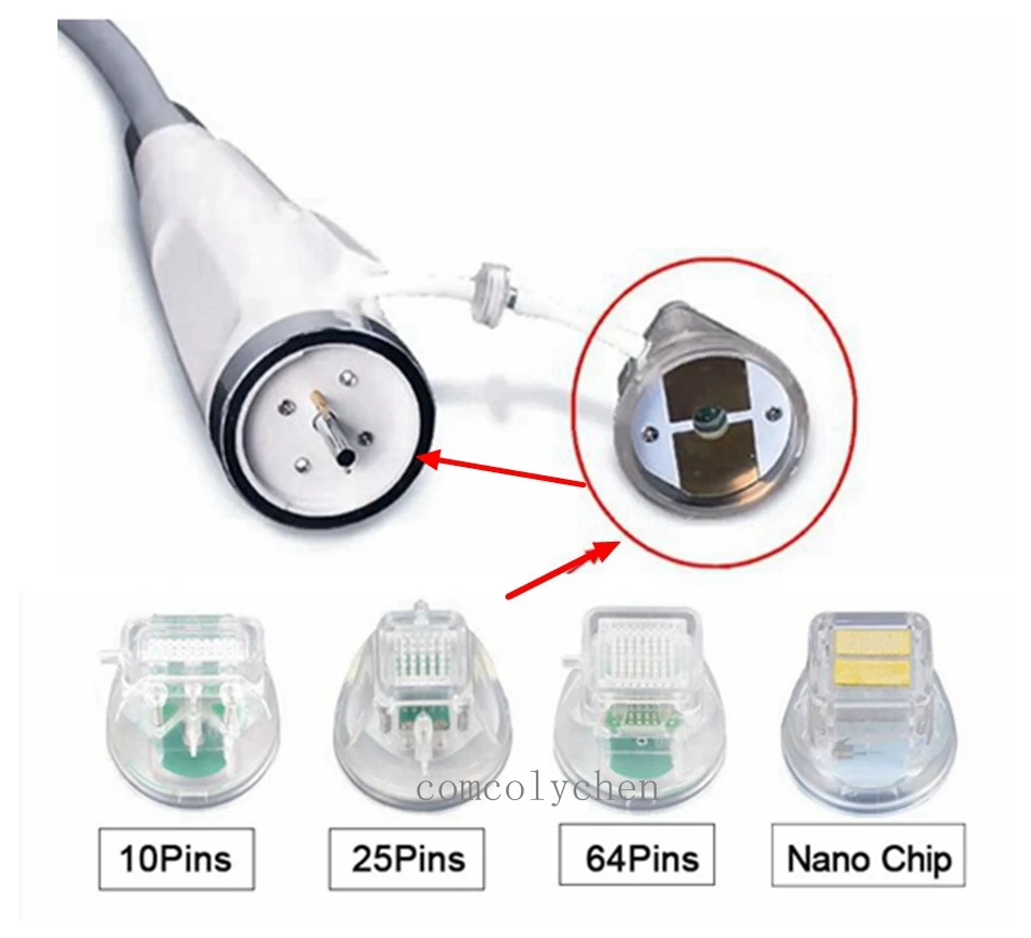 Cartuccia Microneedling Rf Monouso Placcato Oro Frazionale Rf Microneedle Macchina Ago 10Pin 25Pin 64Pin/Nano