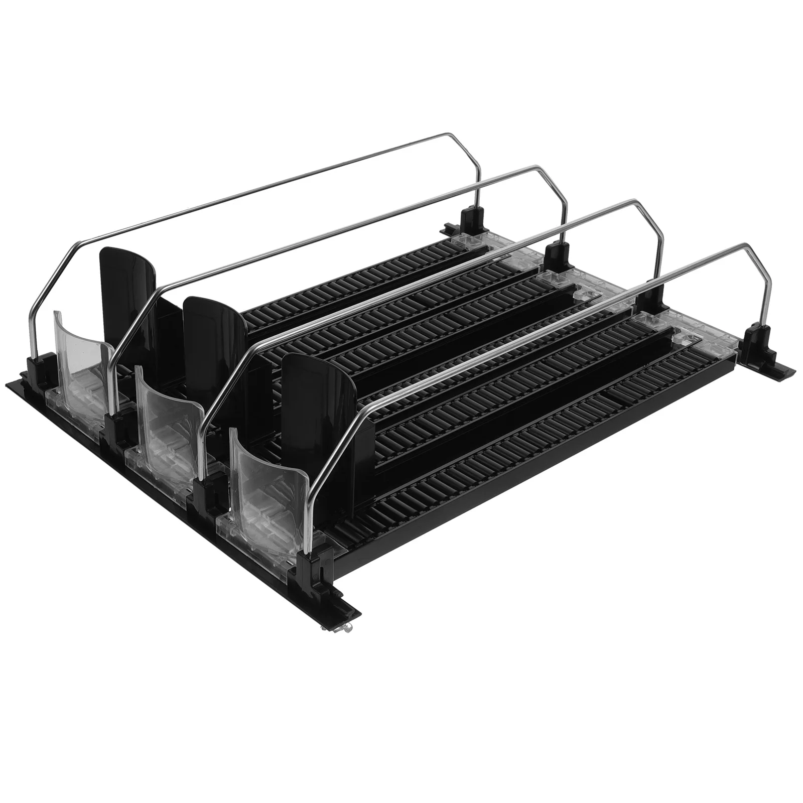 Soda Display Glide Dispenser Beverage Can Self Holder Bottle Shelf Water Rack Storage Spingendo Pusher Drink Fridge Organizer