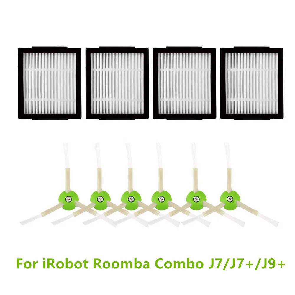 Per Irobot Roomba Combo J9 + Filtro Hepa Spazzole Laterali Per Irobot Roomba Combo J7/J7 + Robot Aspirapolvere Filtri Hepa