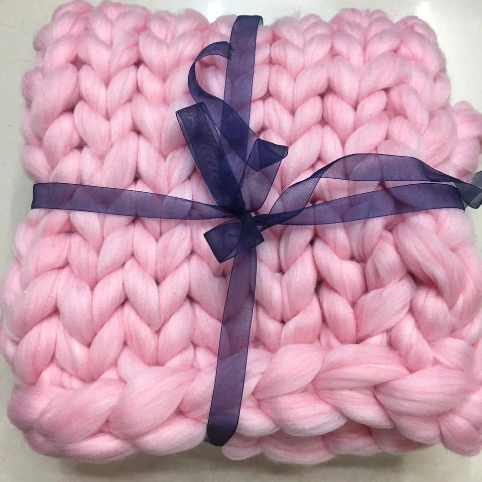 Imitation Wool Stick Needle Coarse Wool Pure Color Super Coarse 8Cm Yarn Hand Woven Wool Blanket Acrylic Wool For Knitting