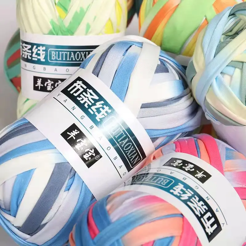100G/Ball Home Filo Di Stoffa Colorato Filo Di Fiori Tessuto A Mano Fai Da Te Per Maglieria A Mano Borsa Tessuta Tappeti All'Uncinetto Fai Da Te Filat