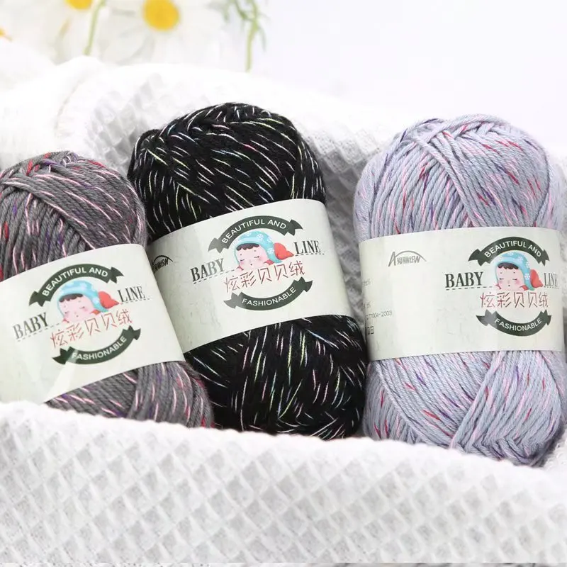 5 Pezzi Babe Velvet Baby Thread Silk Protein Velvet Skin-Friendly Tessuto A Mano Spessa Sciarpa Con Filo Per Bambini Filo Di Cotone
