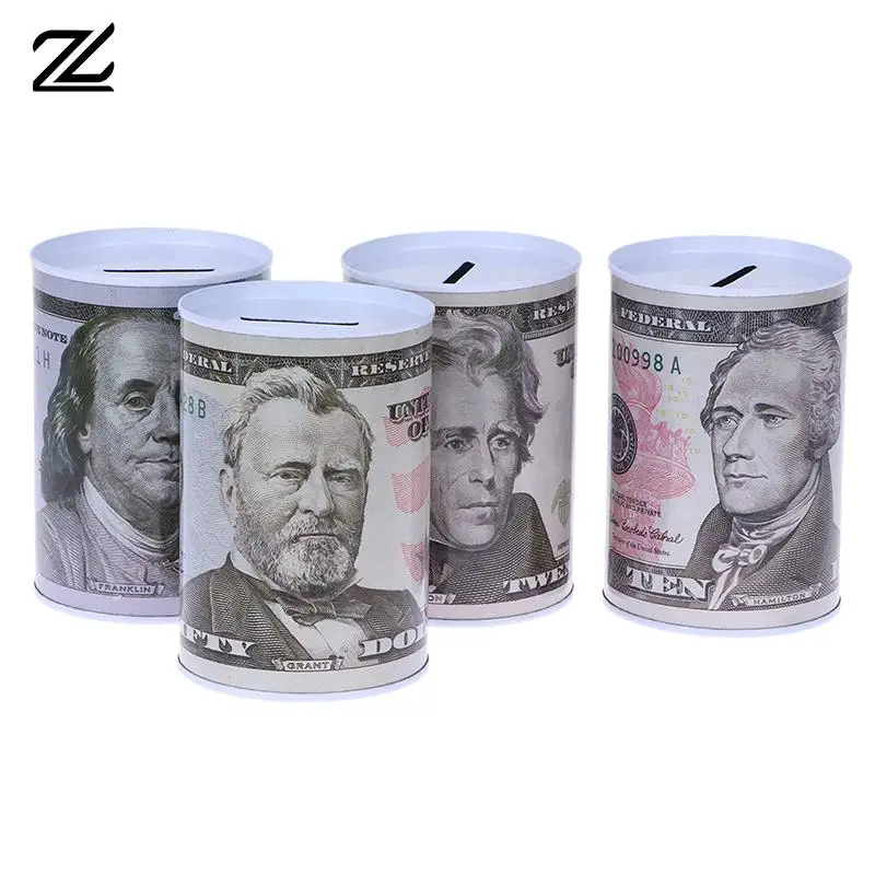 10/20/50/100 Euro Dollari Salvadanaio Cilindro Sicuro Salvadanaio Banche Per Monete Deposito Scatole Di Immagazzinaggio Decorazione Della Casa