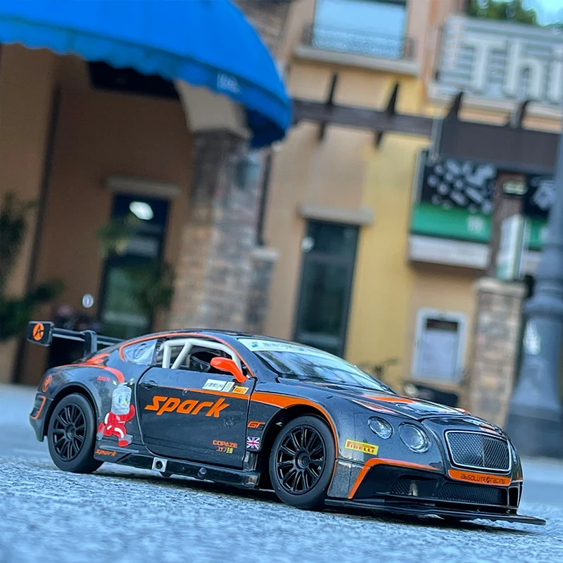 1:24 Bentley Continenta Gt3 Racing Car Free Wheeling High Light Sport Racing Car Model Toy Diecast Metal Lega Replica In Miniatura