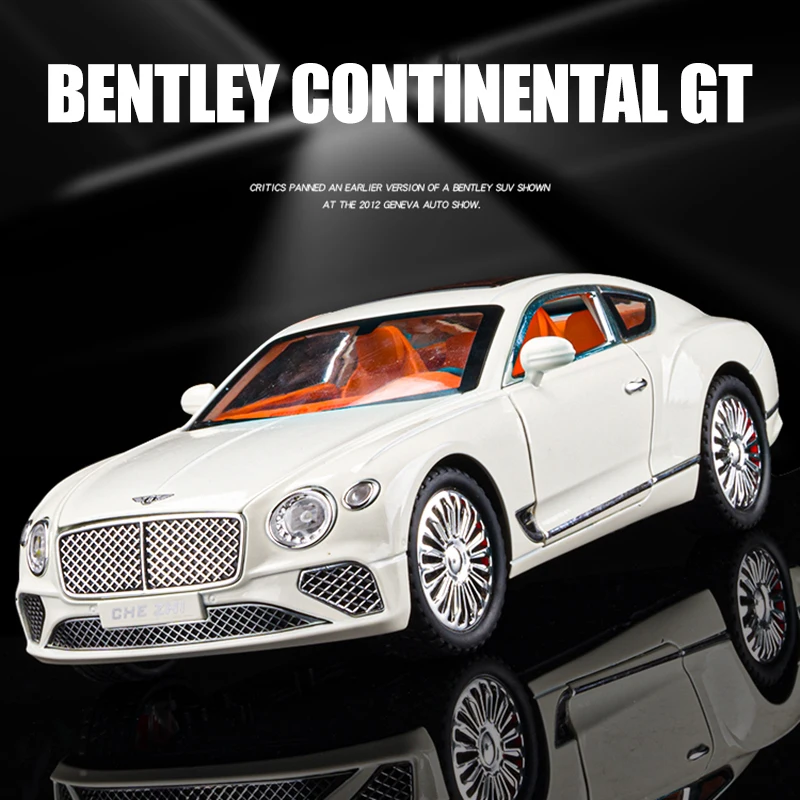 1:24 Bentley Continental Gt Luxury Vehicle Alloy Series Model Car Collection Metal Diecast Toy Car Sound Light Gift For Children