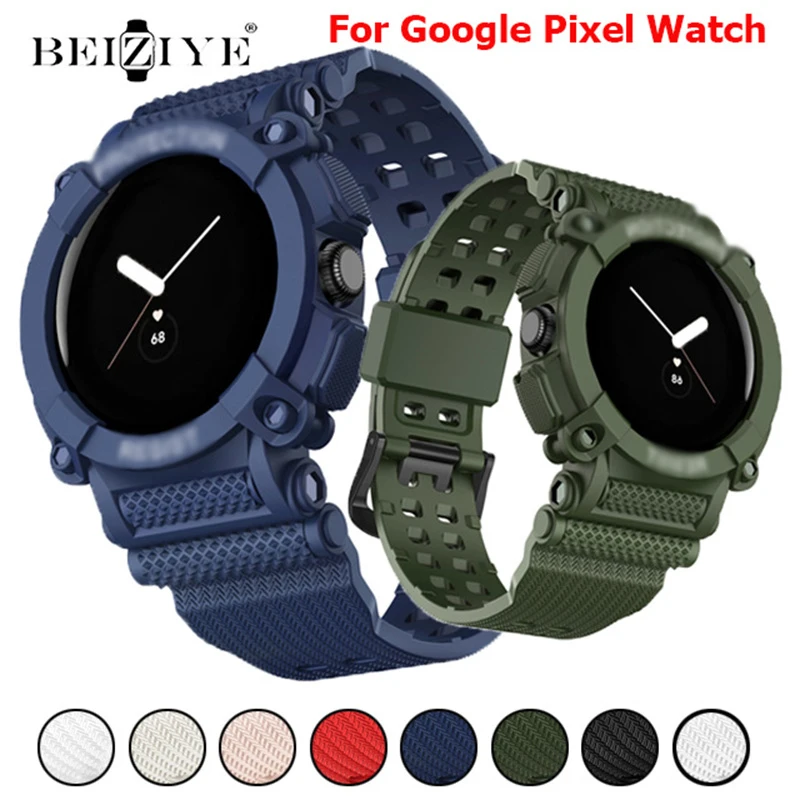 Cinturino Per Custodia Per Google Pixel Watch 2 1 Tpu Cover Cinturino Sportivo Per Pixel Watch Screen Protector Anti Shock Bezel Paraurti Protettivo