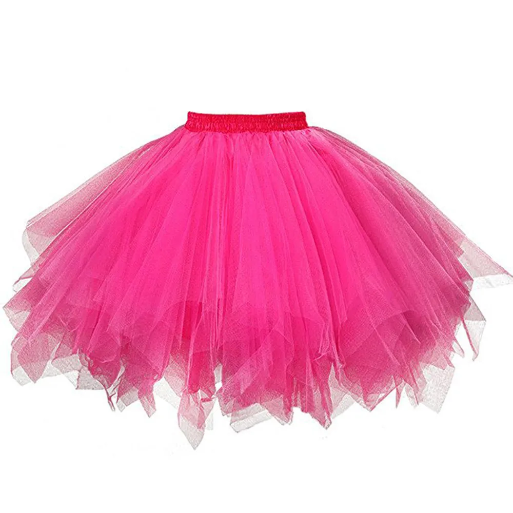 Princess Midi Fairy Tulle Gonna Pieghettata Danza Tutu Gonne Donna Lolita Sottoveste Jupe Tulle Femme Party Puffy Gonne Adulto