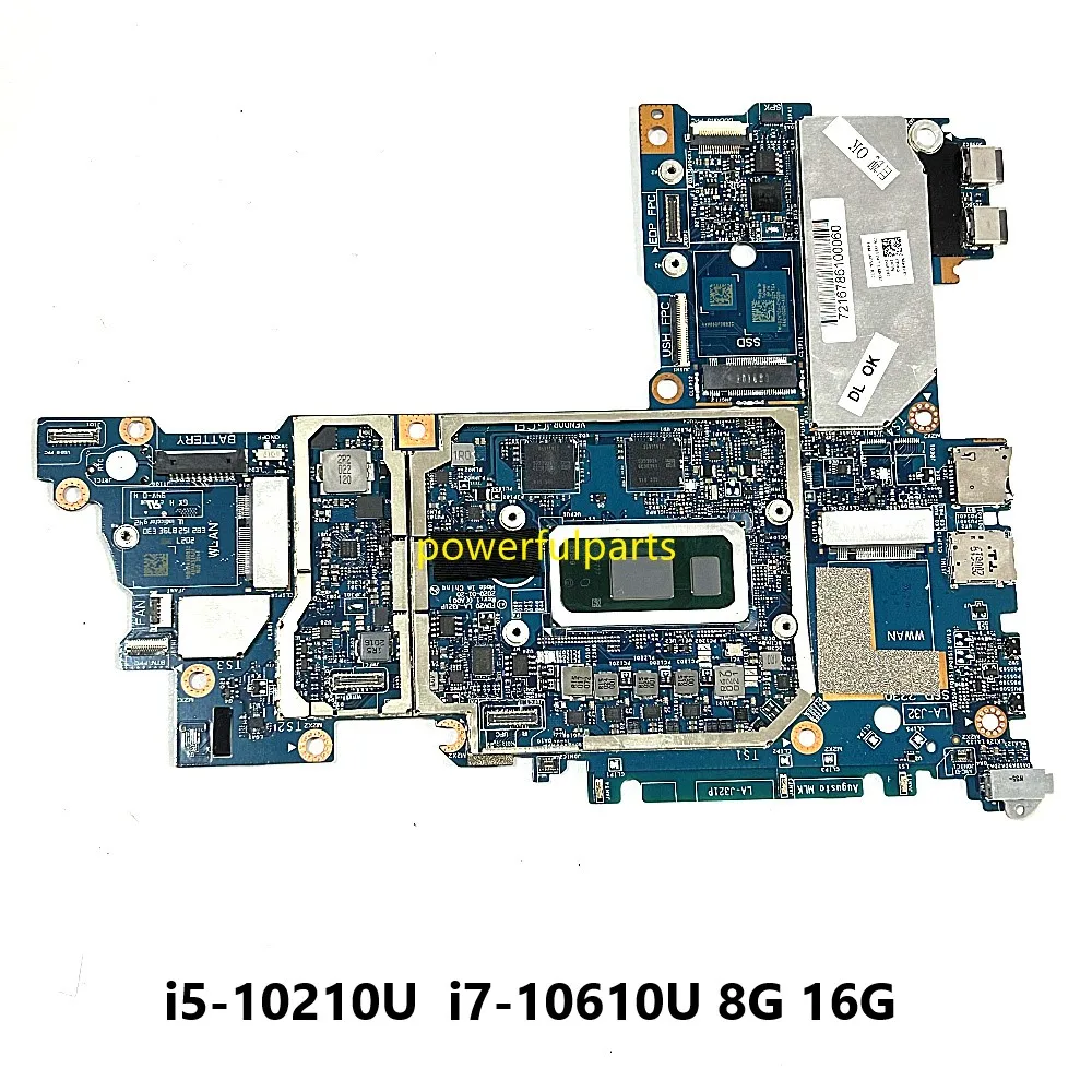 Scheda Madre Fdv20 La-J321P Per Dell Latitude 7210 2-In-1 0Ctkyt 0481 H7 06Ctmf 02 Ntg4 I5-10210U I7-10610U Cpu 8G 16G Funzionante Bene