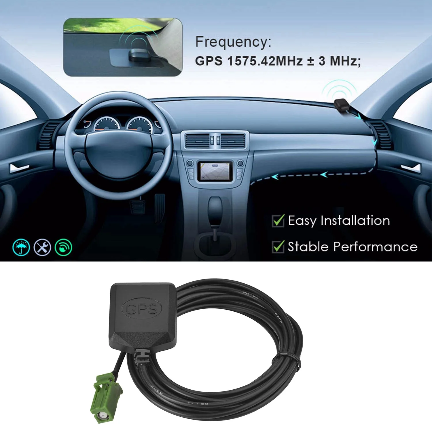 Antenna Di Navigazione Gps Attiva Connettore Avic Per Pioneer Avic 5100 5200 5201 7200 W4400 W4500 W6400 W8400 W8500 W8600Nex
