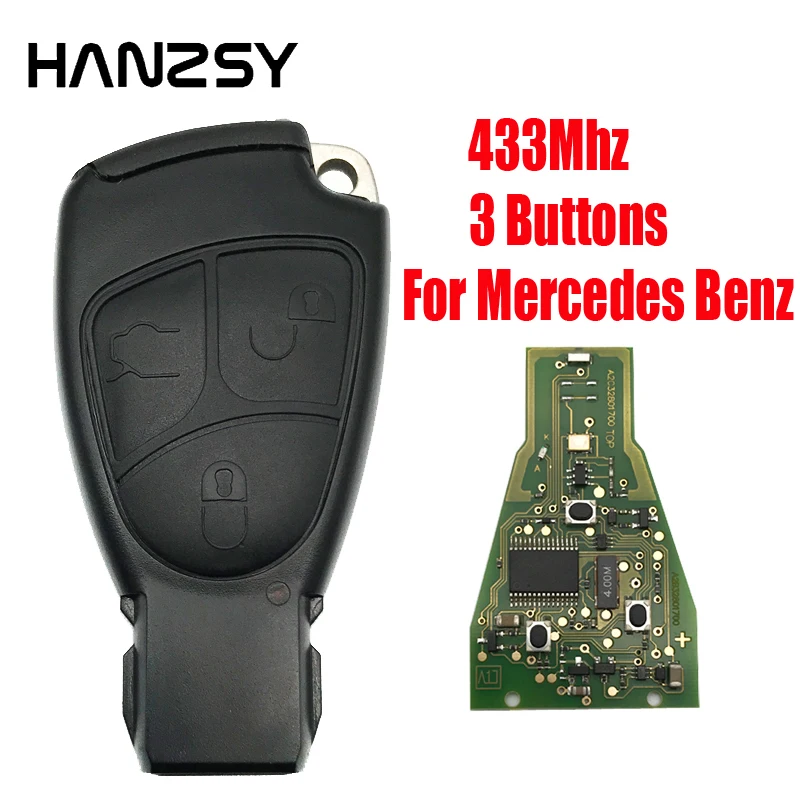 Hanzsy 3 Pulsanti Smart Key Per Mercedes Benz B C E Ml S Clk Cl Keyless Entry Key Car Remote Key 433Mhz
