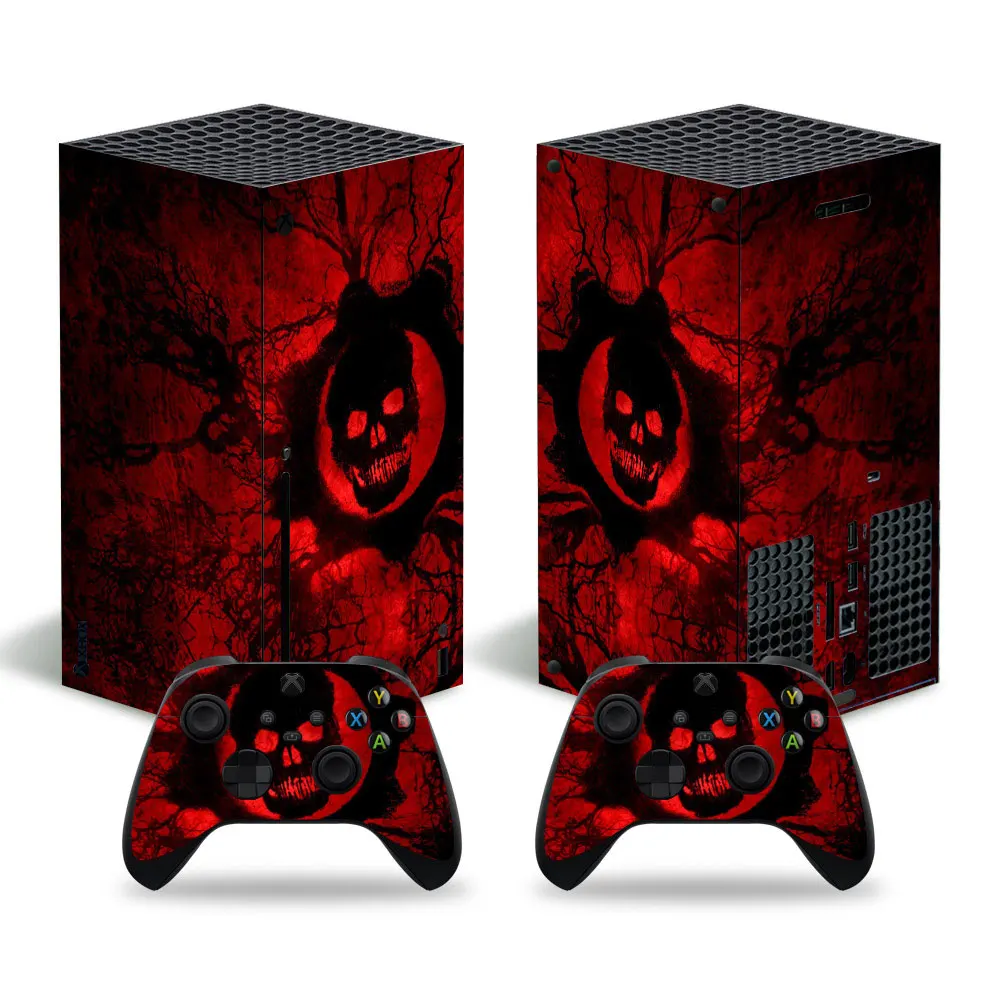 Red Skull Vinyl Sticker Decalcomanie Skin Sticker Per Xbox Series X Controller Console Set #0144