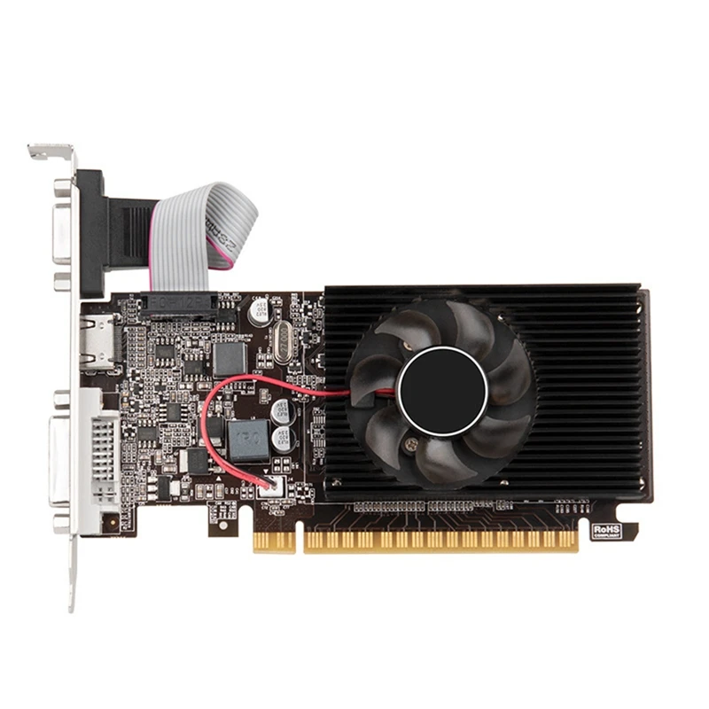 Scheda Grafica Desktop Gt610 1Gb Ddr3 Scheda Video A 64Bit Vga + Hd + Dvi Desktop Office Game