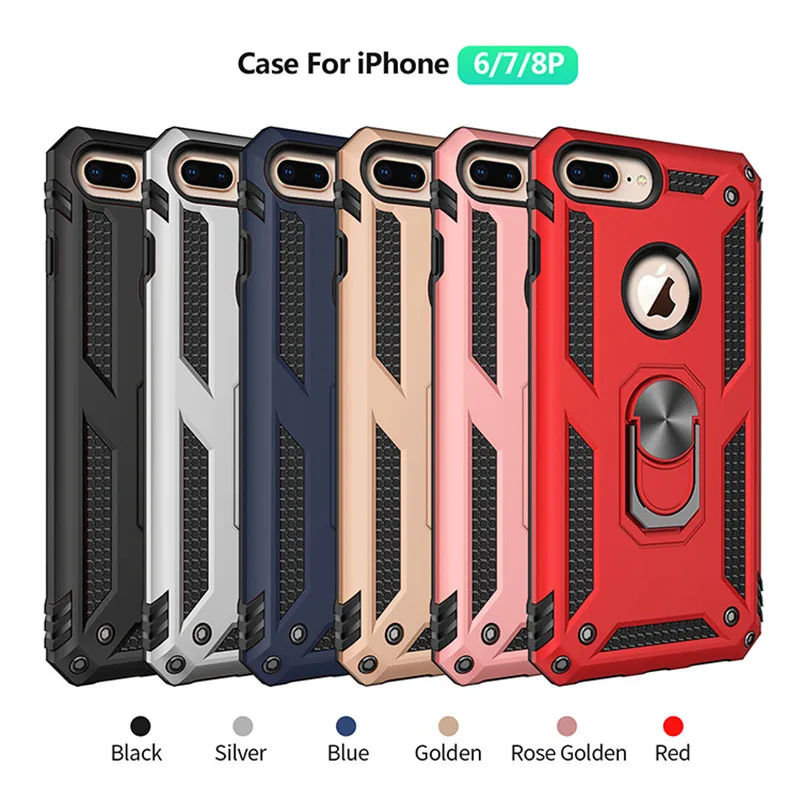 Per Iphone 8 Plus 7 7G 8 G 7Plus 8 Plus 7 + Custodia Magnete Anello Per Auto Supporto Per Supporto Per Iphone 7 8 Iphone7 Paraurti In Silicone Coque