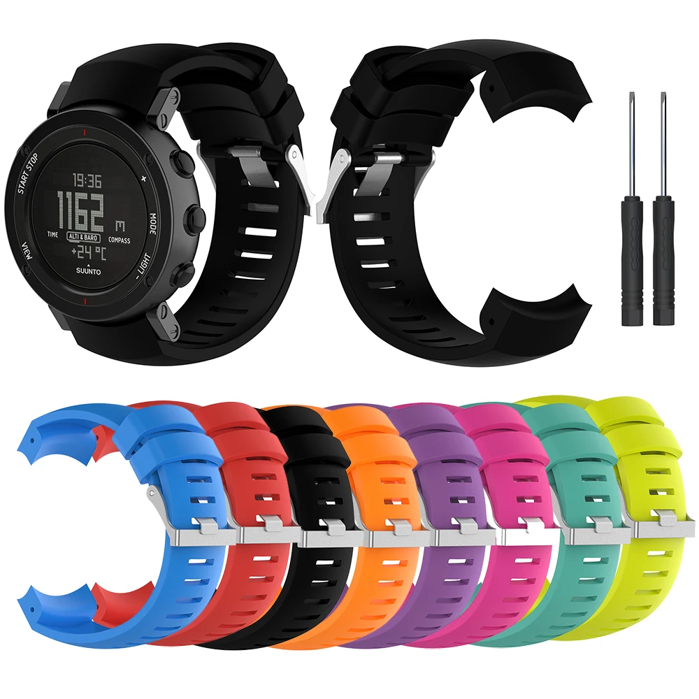 Cinturino In Silicone Per Suunto Core Alu Black Smart Watch Cinturino Sportivo Di Ricambio Per Cinturino Per Suunto Core Alu