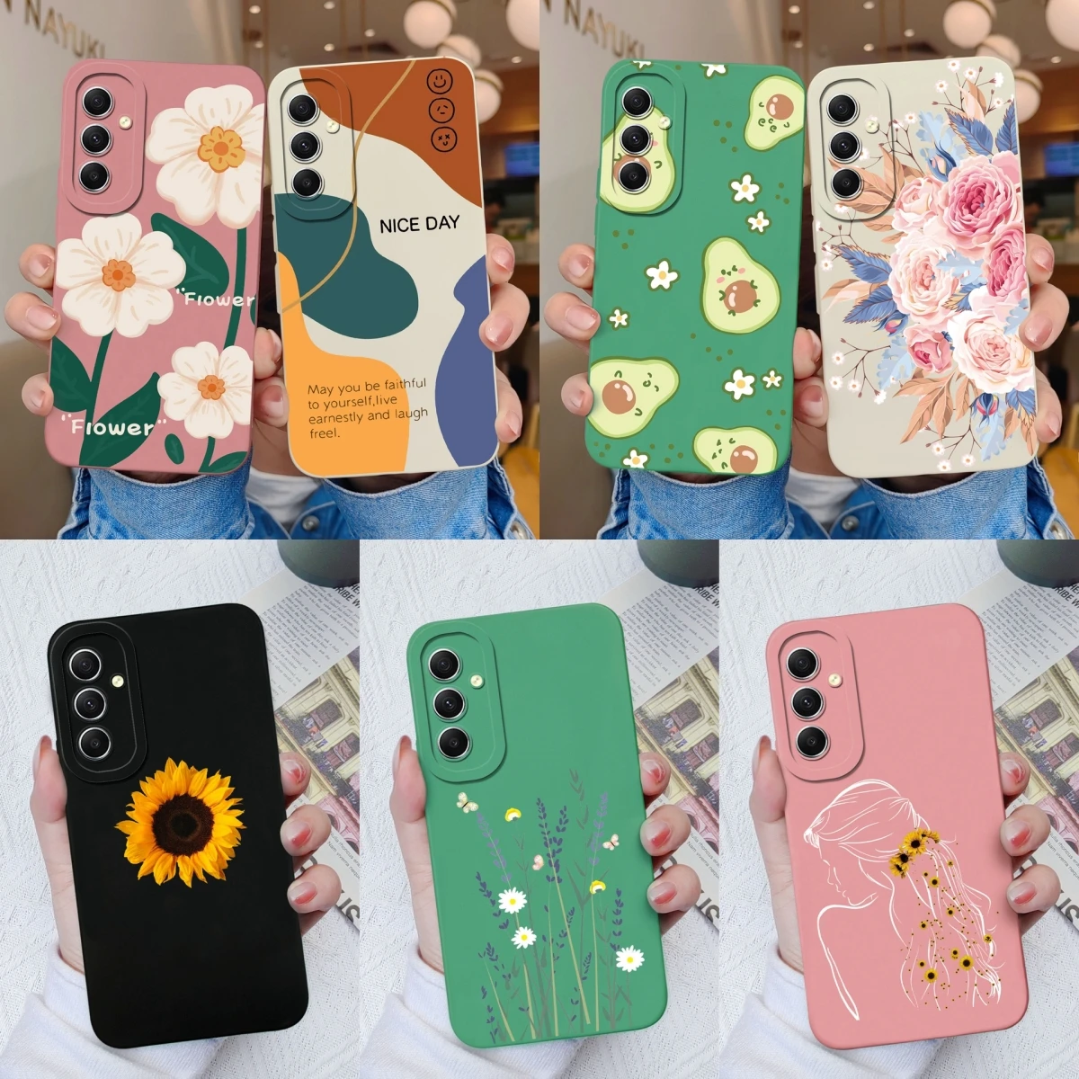 Custodia Per Samsung Galaxy A32 A33 A34 Beautiful Flower Senior Silicone Anticaduta Protettiva Per Samsung A 32 A 33 A 34 Coque