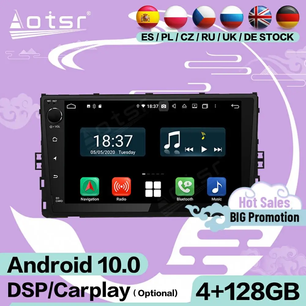 4 128G Carplay Screen Multimedia Stereo Android Player Per Vw Volkswagen Universal Gps Navigation Audio Radio Receiver Head Unit