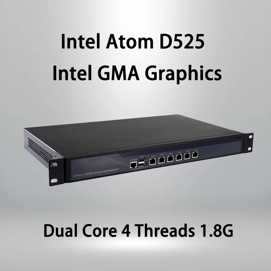1U Rackmoun Firewall Hunsn Rs04 Intel Atom D525 Network Security Appliance Router Pc Mikrotik Pfsense Vpn 6Lan Com Vga