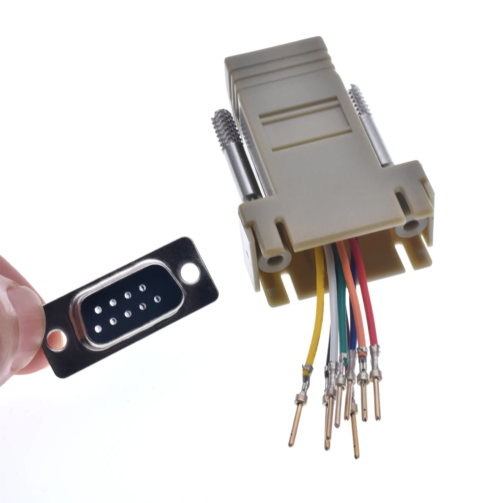 Db9 F A Rj45 Adattatore Grigio Colo Db9 Per Rj45 Montare Db9 Con Shell, Regolabile D-Sub Con Shell.D-Sub/Db9