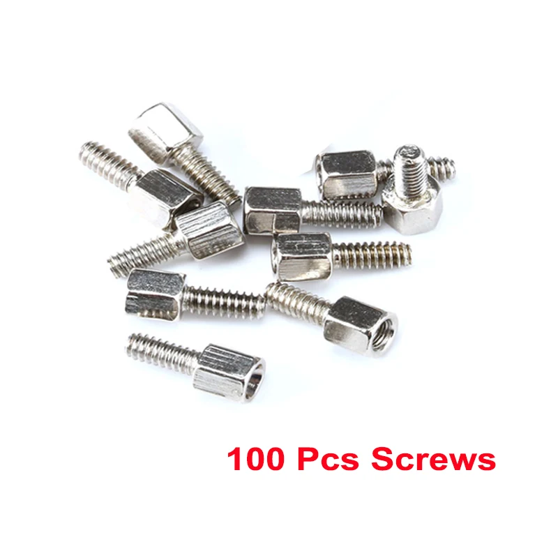 Viti Di Spaziatura Della Testa Esagonale Da 100 Pezzi 5 + 7Mm Per Connettore Seriale D-Sub Vga Db9 Db15 Db25 Rs232 Com