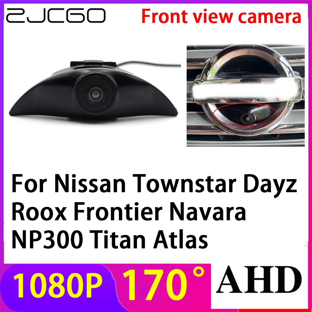 Zjcgo Ahd 1080P Logo Parking Front View Camera Impermeabile Per Nissan Townstar Dayz Roox Frontier Navara Np300 Titan Atlas
